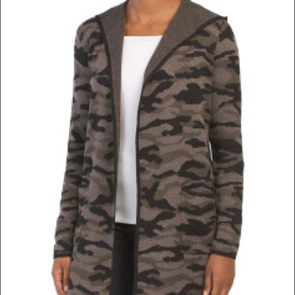 Rachel Zoe camo cardigan green size medium